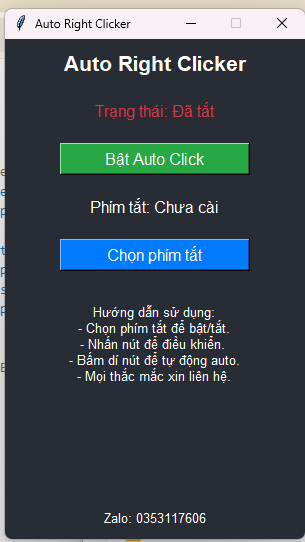 Giao diện Auto Right Clicker
